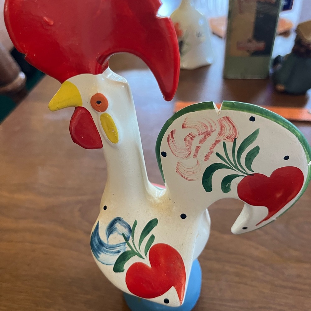 Portugal Pottery  Rooster Figurine